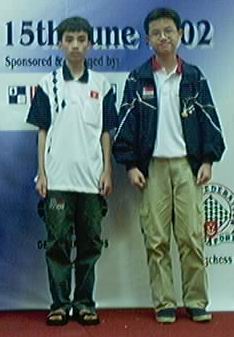 GOLD medalists (BU14): Do Quang Tung (Vietnam) & Yeo Min Yang Evan (Singapore)