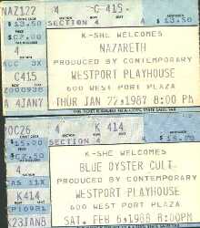 Blue Oyster Cult & Nazaretth Tickets