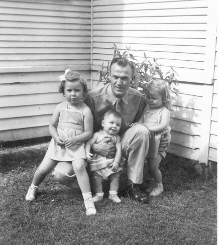 Joanne, Judy and Donna with Uncle Frank