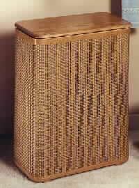 Hamper with Lid - Wicker Pattern