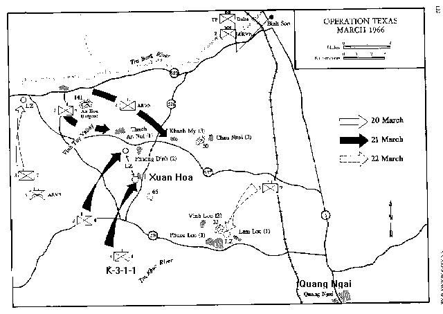 Map of Operation Texas