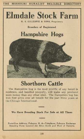 HAMPSHIRE SWINE ADVERTISING