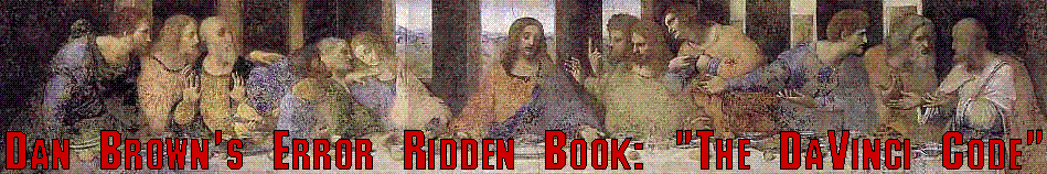 ERRORS IN THE DAVINCI CODE