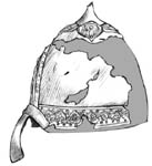 Prince Yaroslav's Helmet -- drawing by Colin Adams