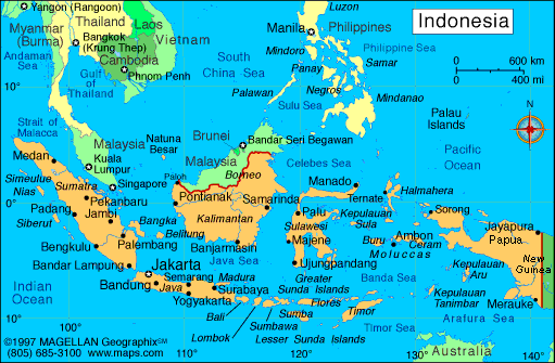 mapo de Indonezio