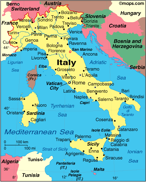 mapo de Italio