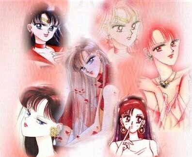 A collage of Hino Rei