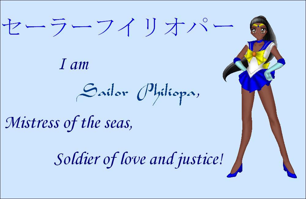 Sailor Philiopa, senshi of water!