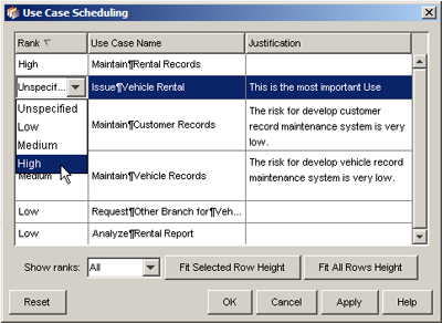 Use Case Scheduling