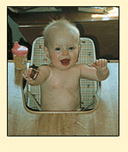 baby with teething biscuit