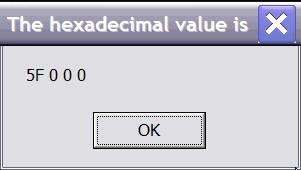 WSH message box giving hex value of 5f