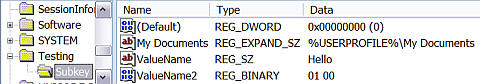 new registry key