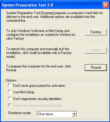 Sysprep v.2 SP2 version