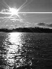 b&w of millsite lake
