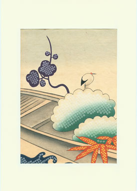 kimono woodblock print (mokuhanga)