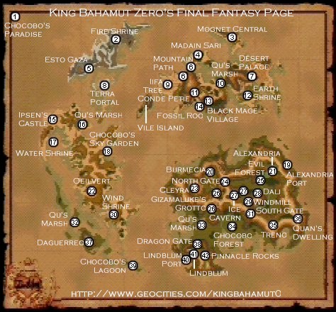 Final fantasy 9 карта