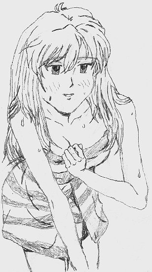 Asuka in a towel...