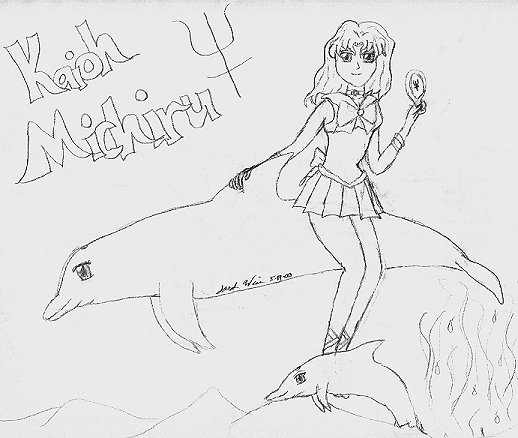Sailor Neptune riding in the seas