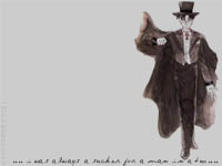 Grey wallpaper of manga Tuxedo Karmen looking drop dead *sexy* as usual ;-) Lol! This one's for you Chibi-chan!! ^_^;
