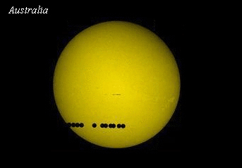Venus transit:multiple exposure