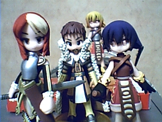 My whole gang.. includes female novice in background, King Roan! LOL, my custom and female novice slight repaint (not yet finished)