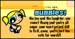 I'm PowerPuff Girl Bubbles!