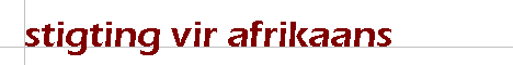 stigting vir afrikaans