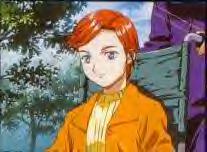 Placing flowers on Treize's grave.