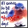 it's going to be one of *those* days