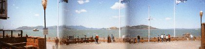 Fisherman's warf mit Blick auf Alcatraz