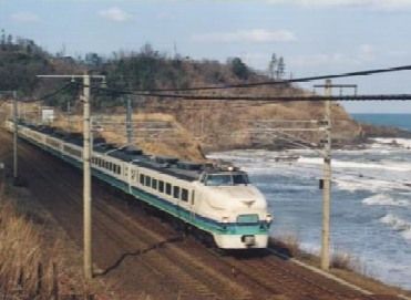 Train along the Sea of Japan