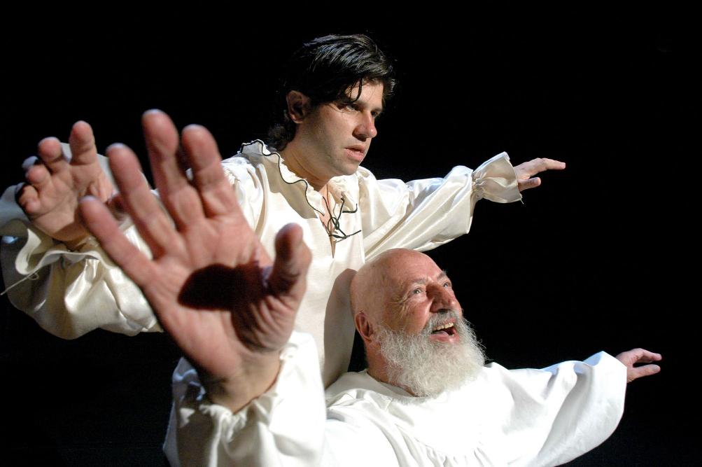 Roberto Fontana y Fernando Amaral en Leonardo y la mquina de volar