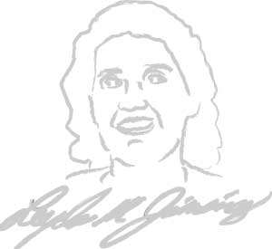 illustrated portrait of author