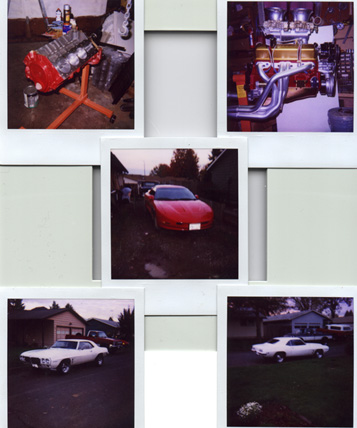Top: The engine for the '72 Nova race car. Mid: '94 firebird (my car). Bot: '69 firebird (Don's car that he is modifying).