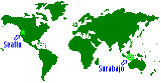 mondmapeto pri Seatlo kaj Surabajo