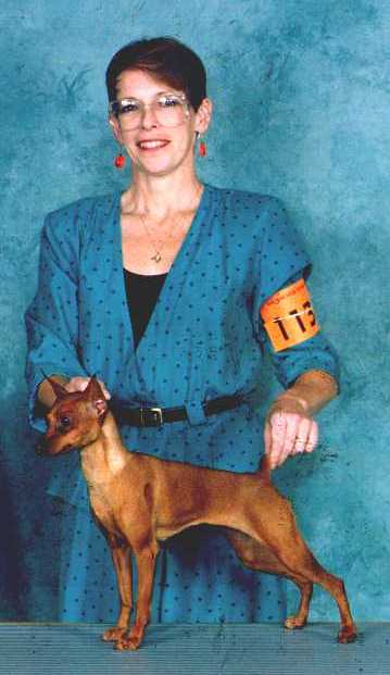 Ch. LilDevils Designer Jeans, dam of Heidi and Willie, an all champion litter and both Best Puppy In Group Winners