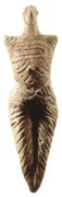 A figurine from the Cucuteni people of southeast Europe, approximately 6,000 years ago.