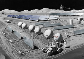 NASA concept for a colony on the moon.