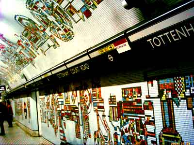 london underground tube mosaics