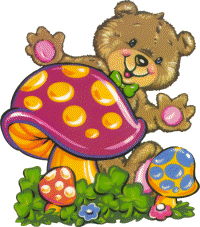 smitty bear and mushroom