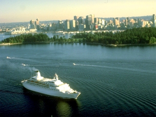 Cruise Ship Leaving Vancouver