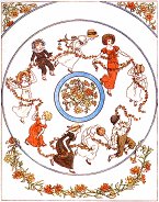 marigols Garden by kate Greenaway, 1885 (Inside cover)