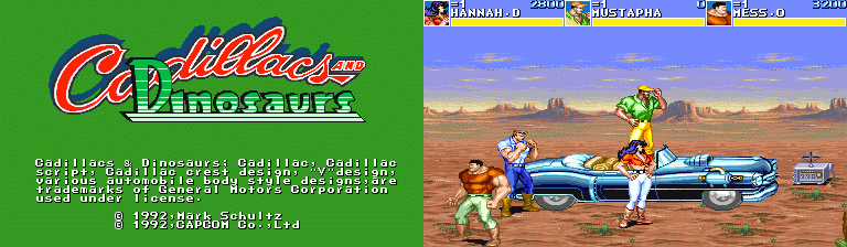 cadillacs and dinosaurs hack set 2 mame games