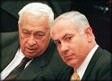 Benyamin Netanyahu with Ariel Sharon