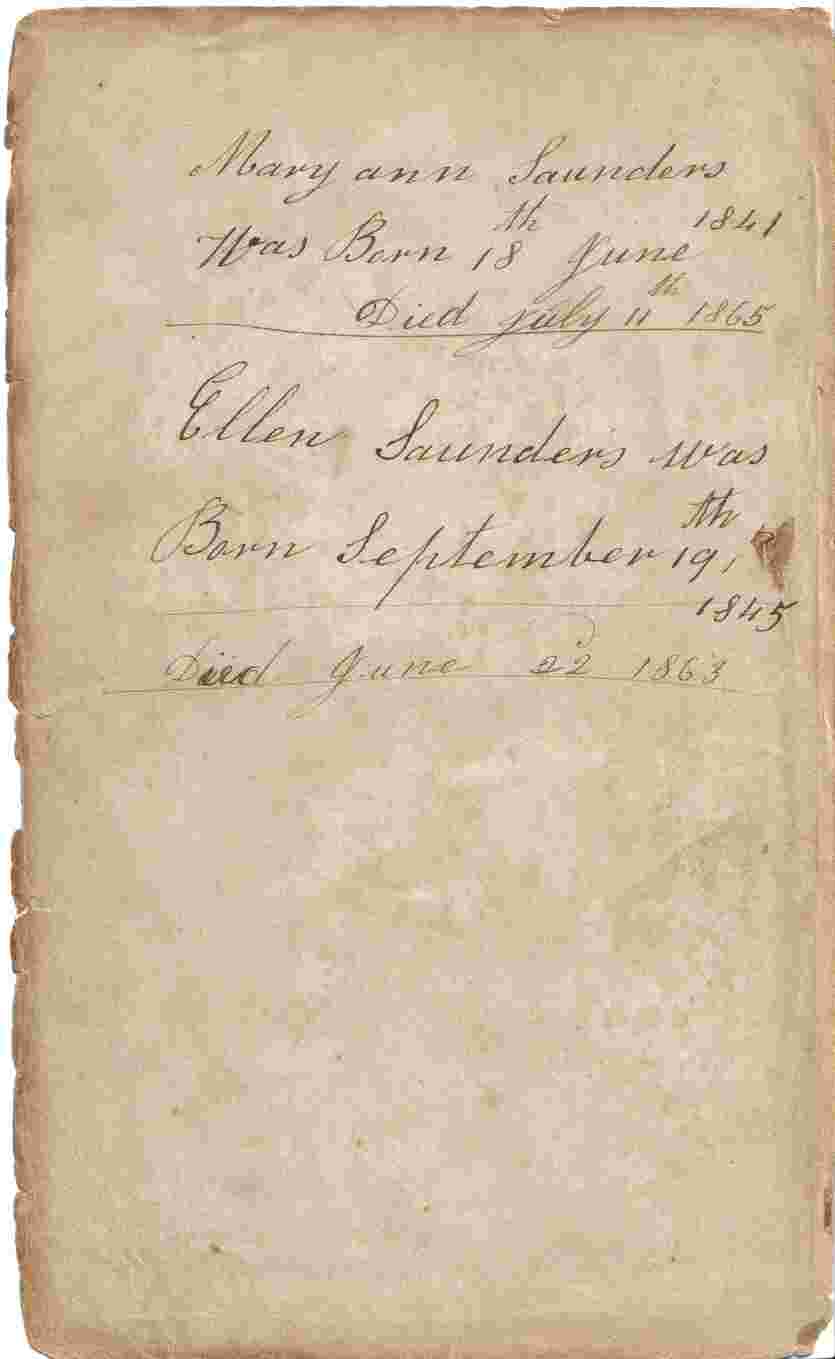 Bible page 2 (front)