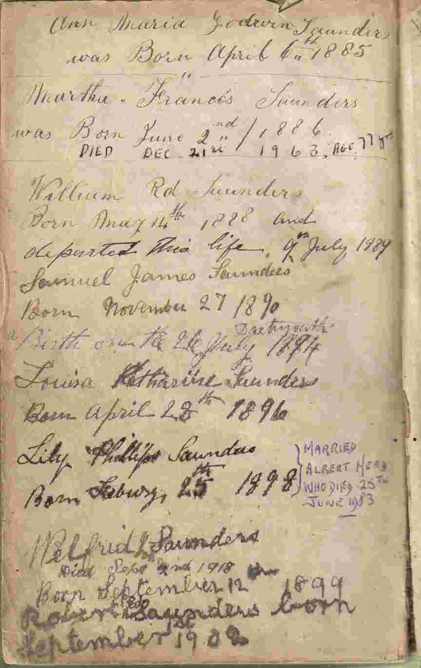 Bible page 5 (back)