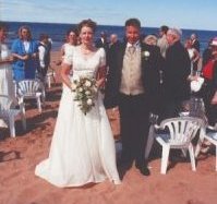 obviously this isn't us but this is the beach where the ceremony takes place