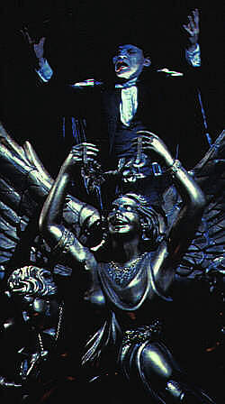 Phantom on angel sculpture