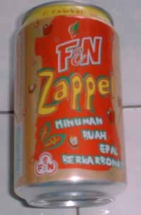 4. F & N Carbonated Zapple Drink with a little real juice added.