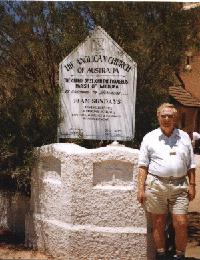 New style fence and notice board erected about 1950